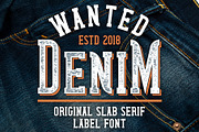 Wanted Denim layered font, a Script Font by VozzyStock (Thumbnail 1 of 8)