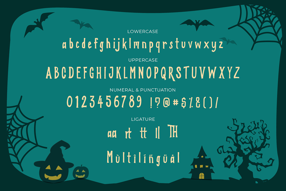 Hayowen Spooky Typeface + Extras, a Serif Font by Fikry Alfatih (Photo 6 of 7)