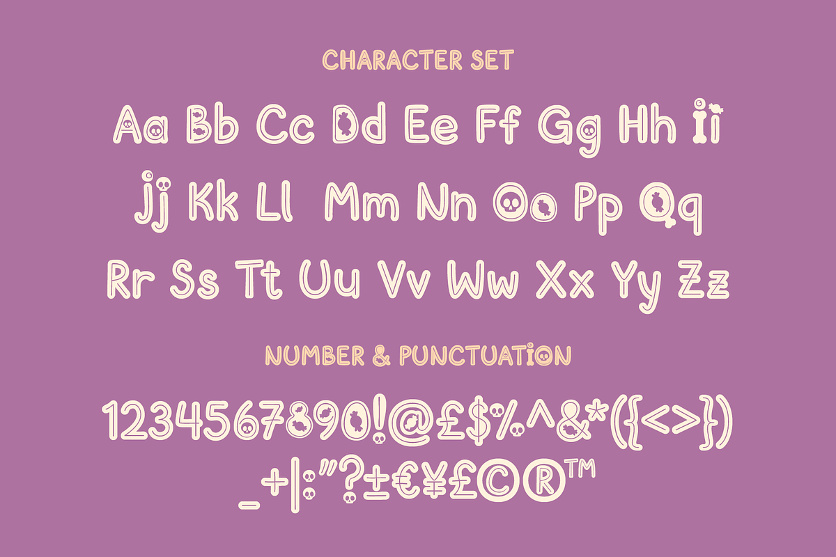 Wrapped Spirit – Cute Spooky Font, a Symbol Font by Huge Dream Studio (Photo 3 of 8)