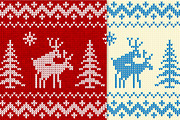 24 knitted deers vector patterns, a Pattern Graphic by Art of Sun (Thumbnail 5 of 5)