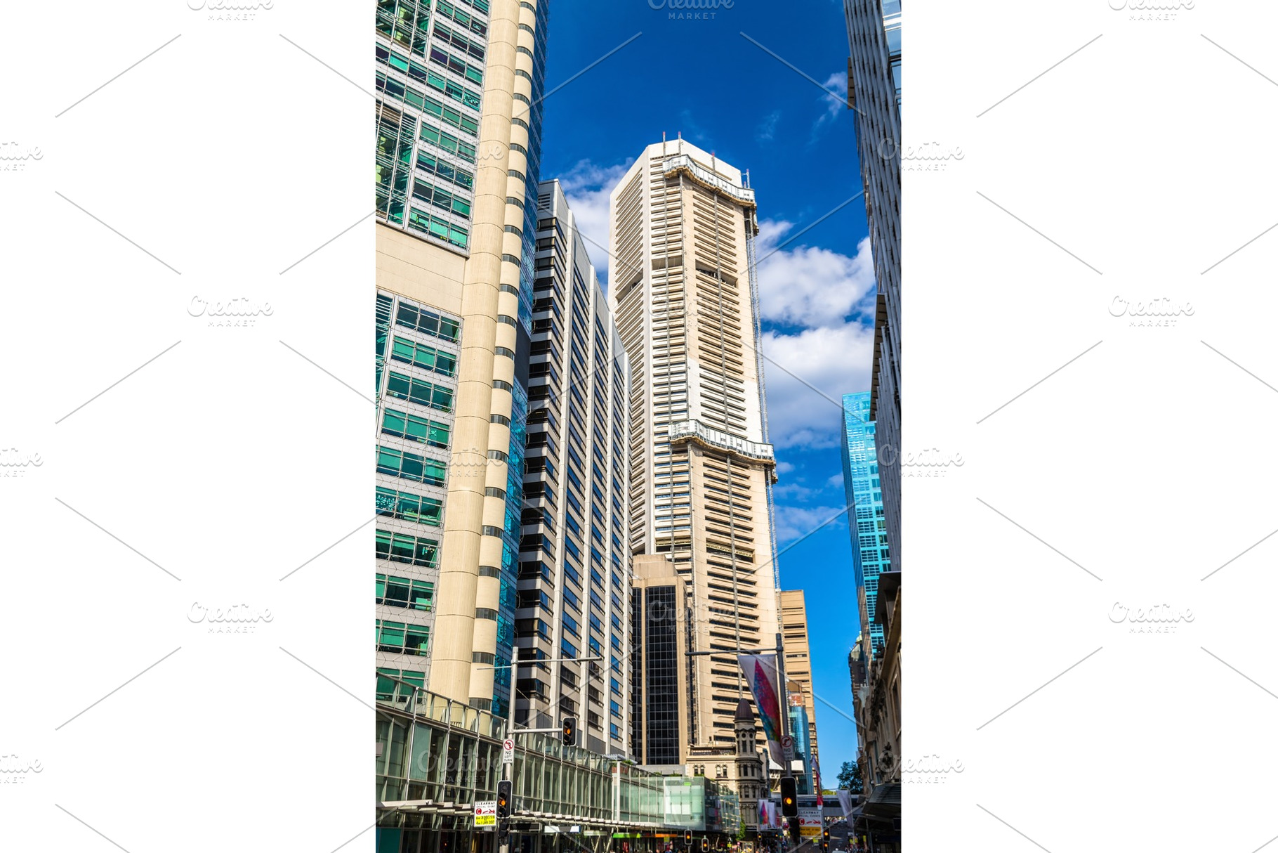 Street in the sydney central business district australia stock photo, an Architecture Photo by Leonid Andronov