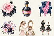 Black And Pink Mother's Day Clipart, an Illustration by OK Design (Thumbnail 2 of 5)