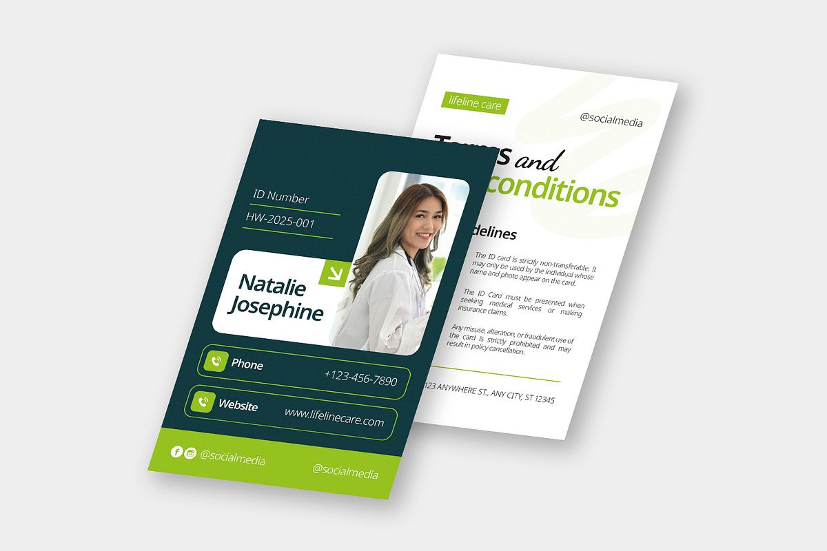 Lifeline Care - ID Card, a Card Template by Esensifiksi.studio (Photo 2 of 3)