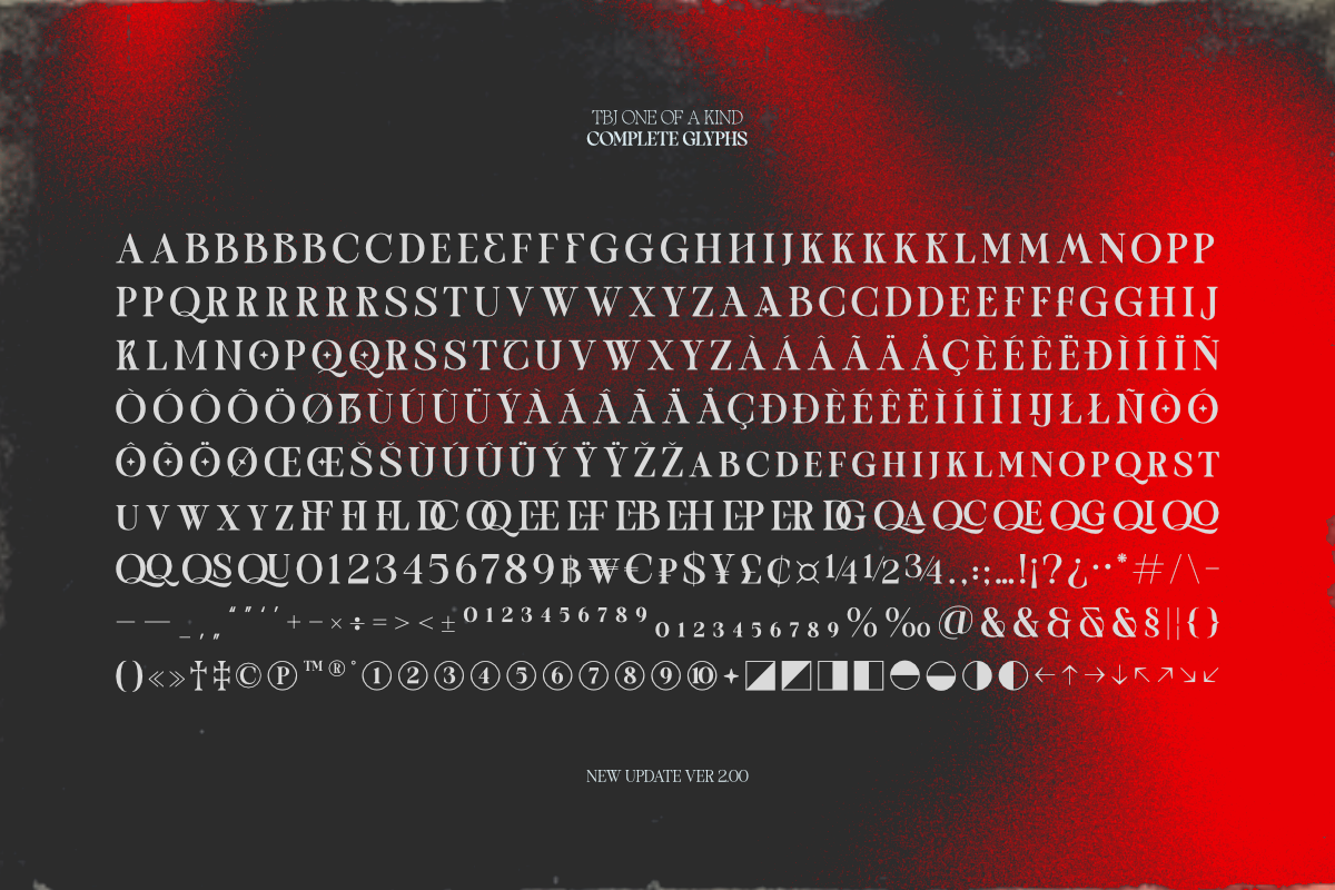 TBJ One Of A Kind Serif Font Family, a Serif Font by Taboja Studio (Photo 20 of 21)
