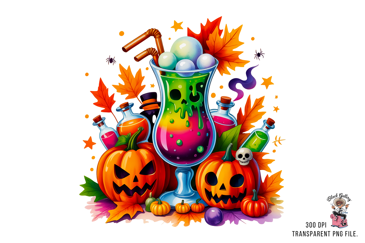 Halloween Potion PNG Bundle, a Graphic by Clipart Studio (Photo 6 of 11)