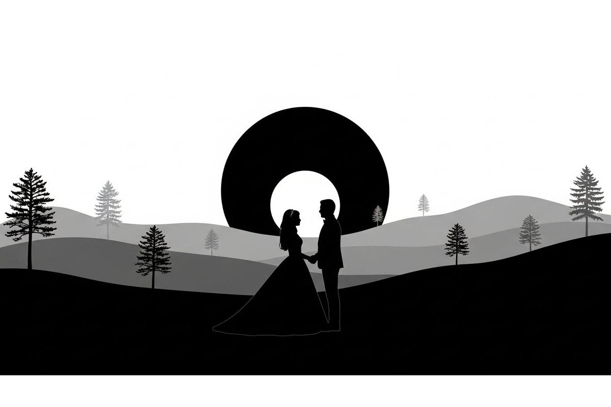 Romantic Couple in Nature Silhouette, a Graphic by Artivon (Photo 4 of 13)