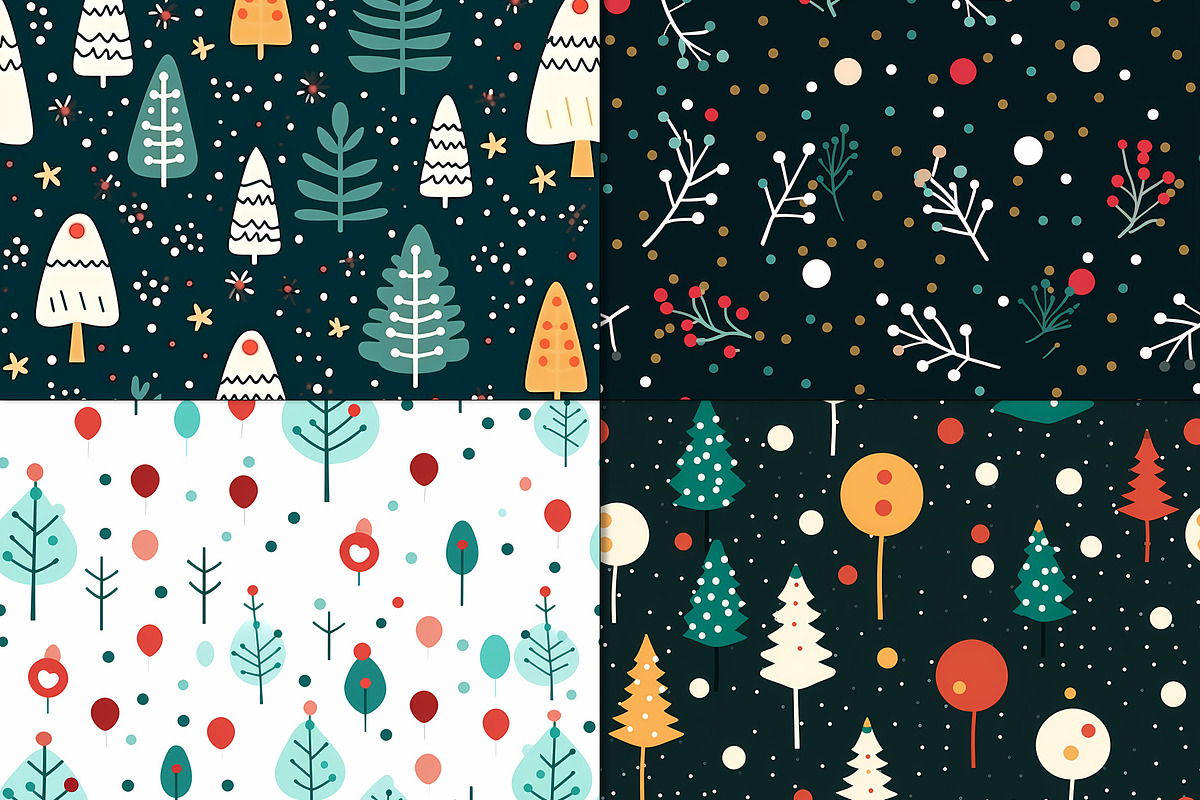 20 Seamless Christmas Time Patterns, a Pattern Graphic by Nordic Design (Photo 8 of 9)