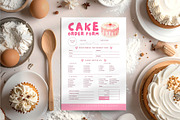 Cake Order Form Editable Template, a Stationery Template by Anna Design Studio (Thumbnail 1 of 7)