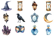 Watercolor Gothic Clipart, an Illustration by CitraGraphics (Thumbnail 3 of 5)