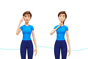 Jenny Cartoon 3D Character Promo Set, a Person Illustration by Oleg Ribar (Thumbnail 20 of 26)
