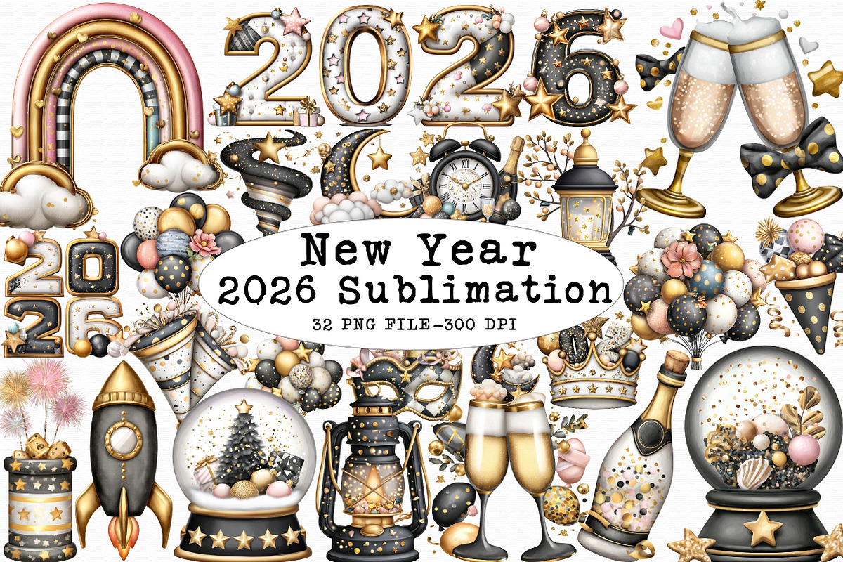 2026 New Year Sublimation, an Illustration by Libby Wishes (Photo 1 of 5)