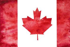 Canadian Flag. Beautiful Greeting Ca