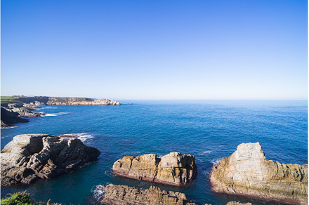Coastal landscape with rocks and sea, a Nature Photo by Mineko