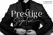 Prestige Signature - Serif & Script, a Script Font by Fontsgood (Thumbnail 1 of 7)