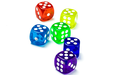 color dice number five
