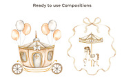 Vintage Carousel Horses Clip Art, a Decorative Illustration by Eves_Aquadreams (Thumbnail 5 of 11)