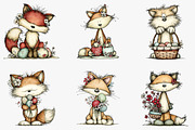 Whimsical Easter fox clipart, an Illustration by CreationArt (Thumbnail 7 of 7)