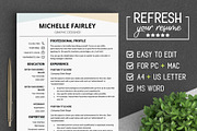 Professional RESUME Template #MF, a Resume Template by LevelUpResume (Thumbnail 1 of 5)