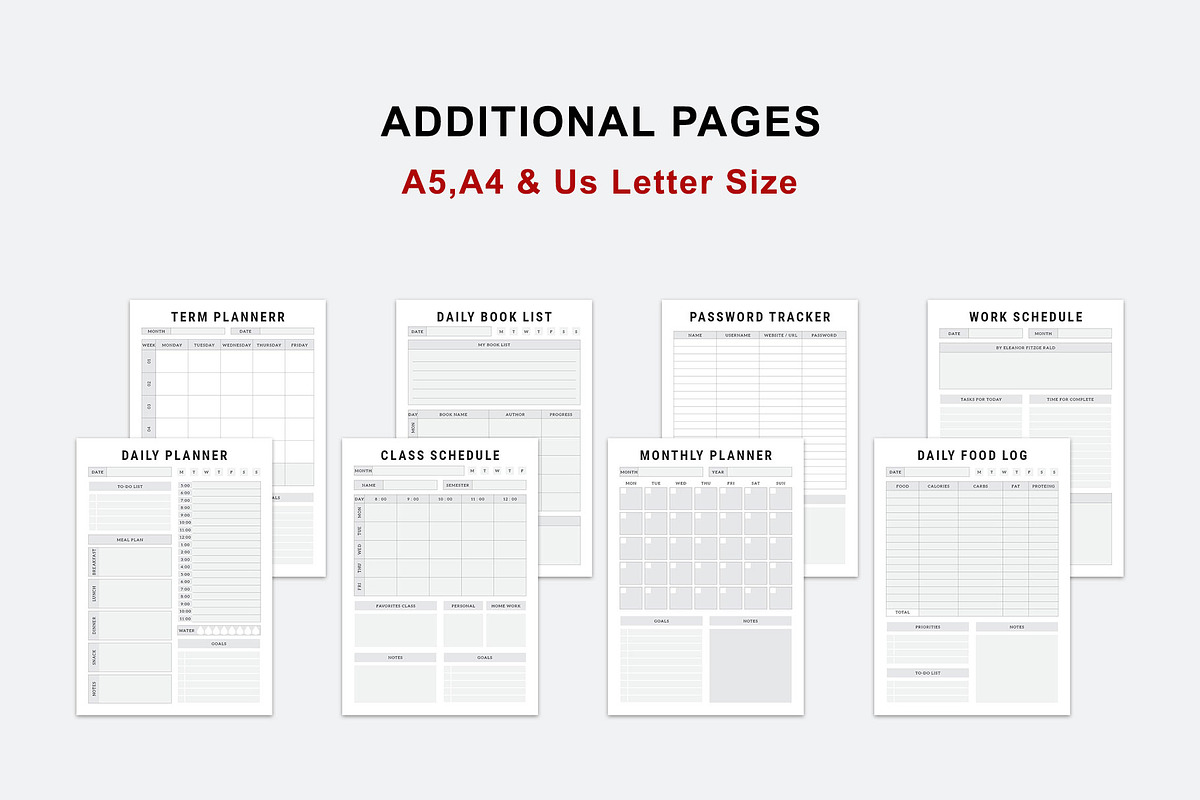 2024 Monday & Sunday Starts planner, a Stationery Template by MNT-Creator (Photo 8 of 10)