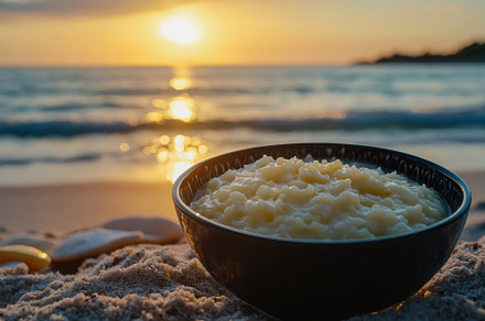 Enjoying a bowl of rice pudding on t, a Photo by Iftikhar Alam