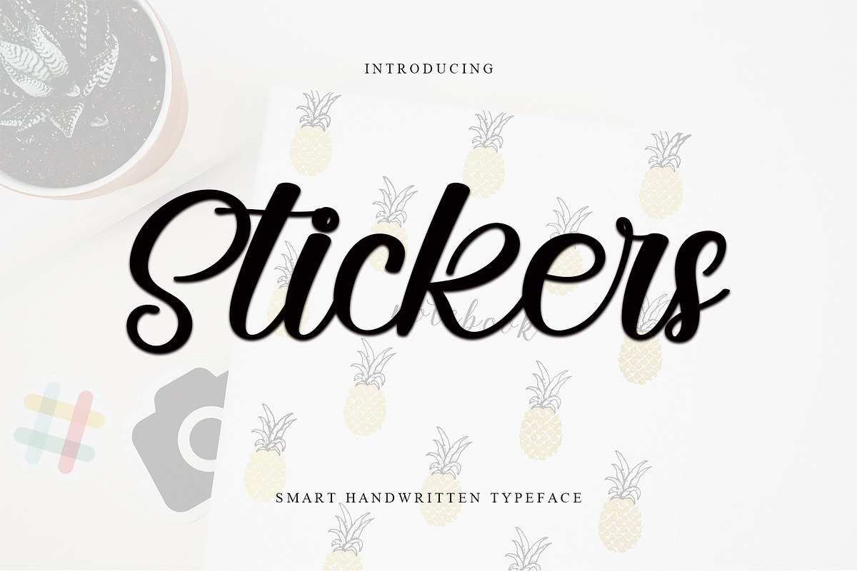 Stickers, a Handwritten Font by FreshTypeINK (Photo 1 of 6)