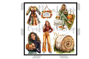 Watercolor Autumn Clipart Bundle, an Illustration by CraftCrateShop (Thumbnail 7 of 7)