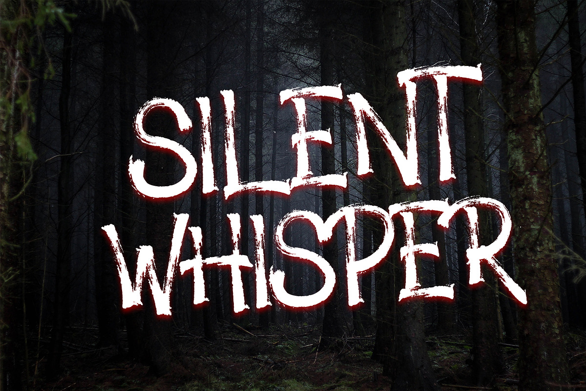 Dark Silence - Creepy Brush Font preview 2