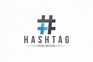 Medicine Hashtag Logo Template