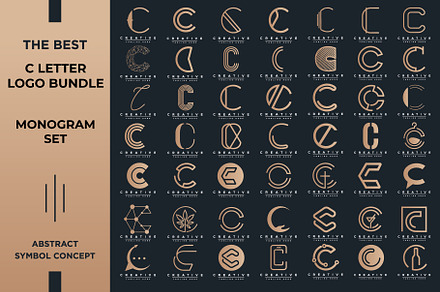 Letter C Logo Bundle Monogram Set