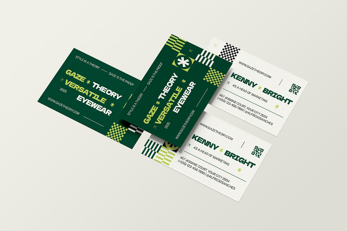 Gaze Theory Eyewear - Business Card, a Business Card Template by StreaksideStd (Photo 2 of 3)