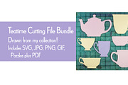 Tea Cup & Teapot SVG Cut File Bundle, an Object Graphic by Purple Pony Art (Thumbnail 1 of 2)