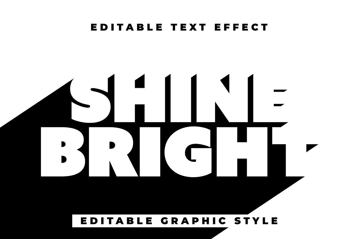 Bold Geometric Shadow Text Effect preview 3