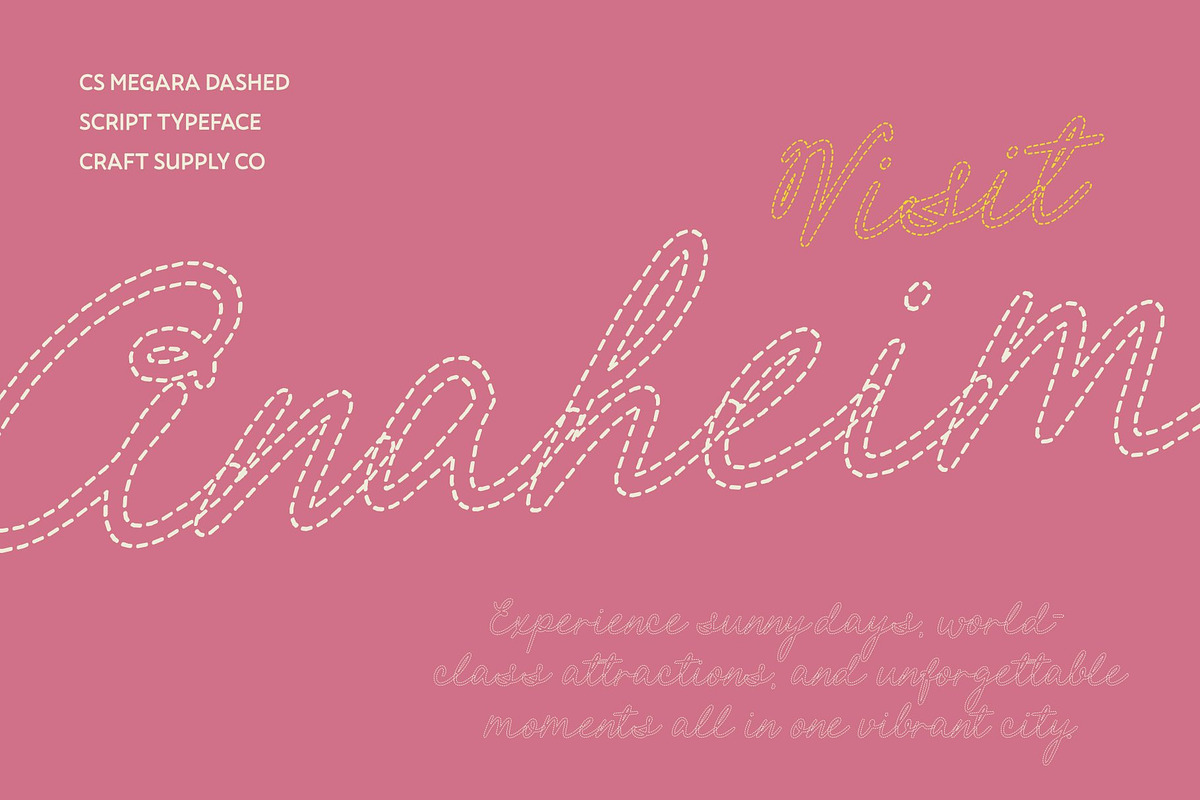 CS Megara Dashed, a Script Font by Craft Supply Co. (Photo 6 of 8)