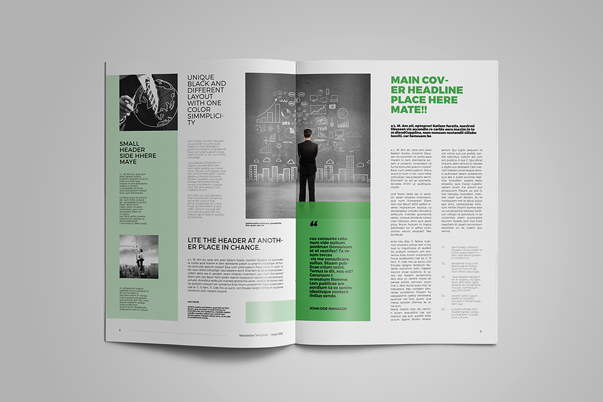 Newsletter Template, a Magazine Template by spidergraph (Photo 4 of 10)