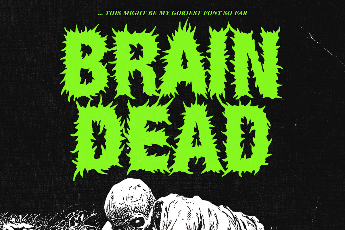 Brain Dead Display Font, a Handwritten Font by Tom Gordon Design (Photo 1 of 2)