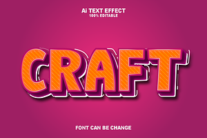 Craft Editabele Text Effects Style.