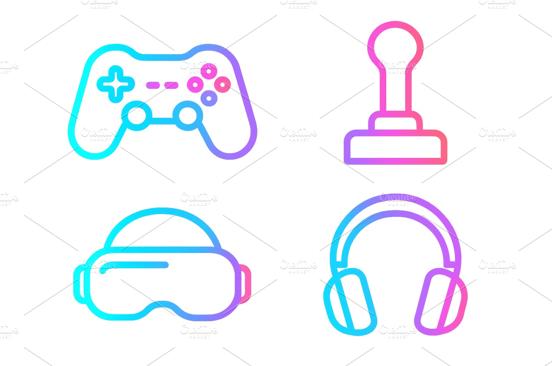 Colorful gaming icons showcasing a, a Technology Photo by ZinetroN