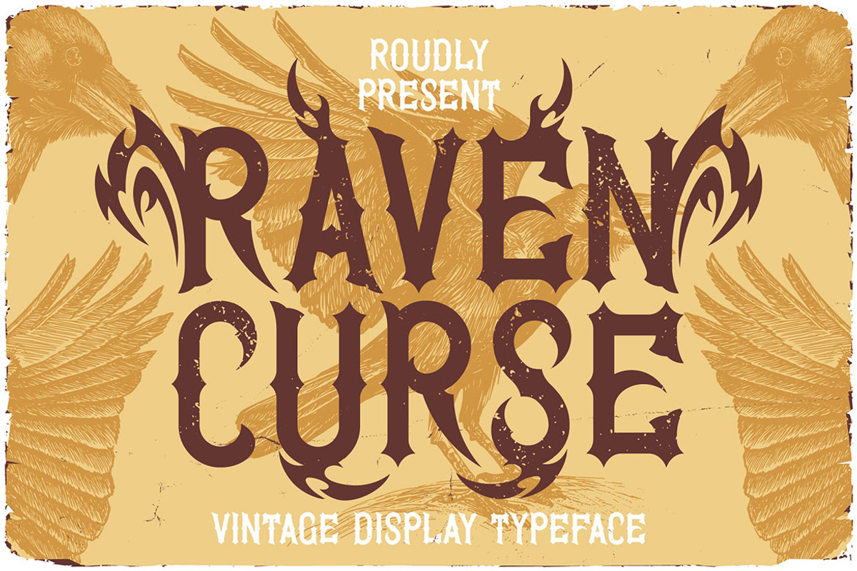 Raven Curse - Decorative Blackletter, a Blackletter Font by JumboDesign (Photo 1 of 6)