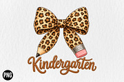 Preppy Kindergarten Pencil Bow PNG, a Seasonal Illustration by CraftArtStudio (Thumbnail 1 of 4)