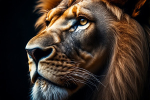 Lion Head still life photograph, an Animal Photo by ComfortQ