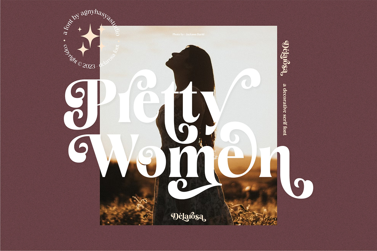 Delarosa - A Decorative Serif, a Serif Font by agnyhasyastudio (Photo 7 of 17)