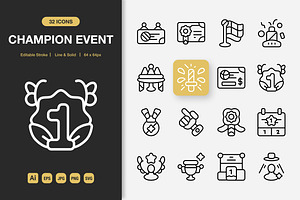 Champion Event Icons, an Icon by Spacepixel Creative