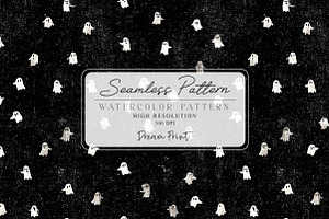 Cute Ghost Seamless Pattern, a Texture Illustration by DreamPrint404