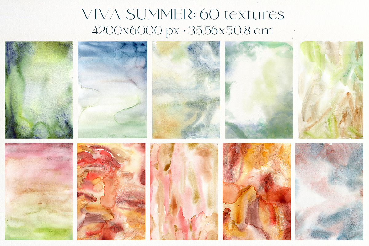 Ocean watercolor summer background, a Texture Graphic by Yuliya Derbisheva (Photo 5 of 18)
