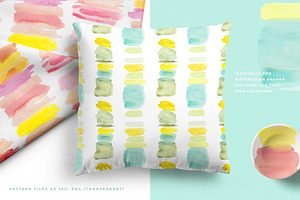 Candy Bar Watercolor Patterns