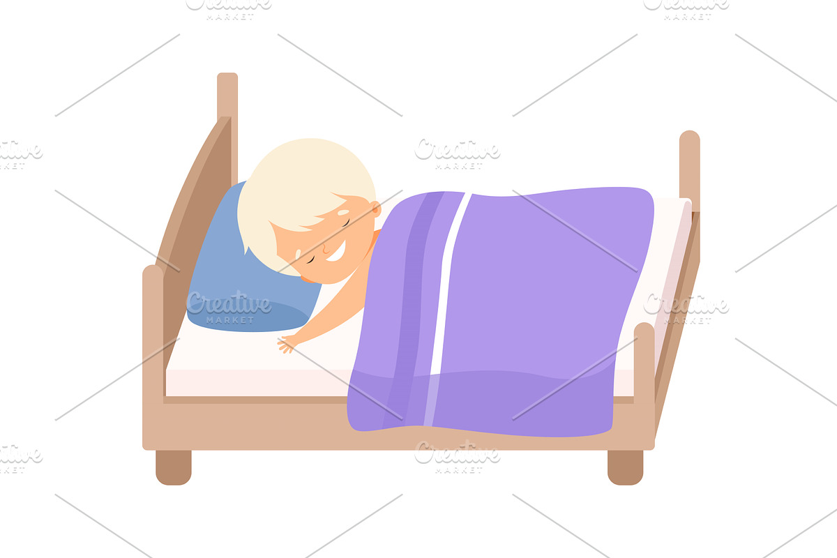 Cute Smiling Blond Little Boy, a Person Illustration by TopVectors