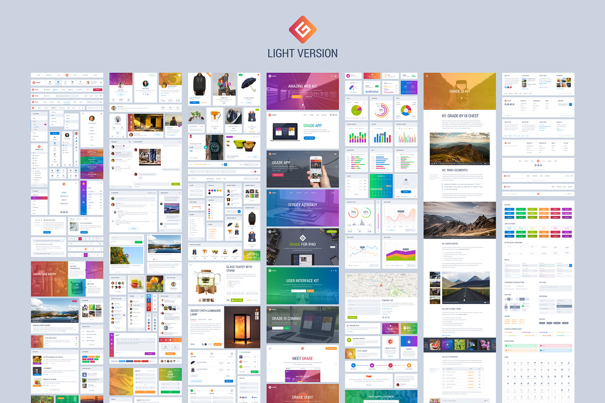 Grade UI Kit, an UI Kit Template by UI Chest (Photo 3 of 8)