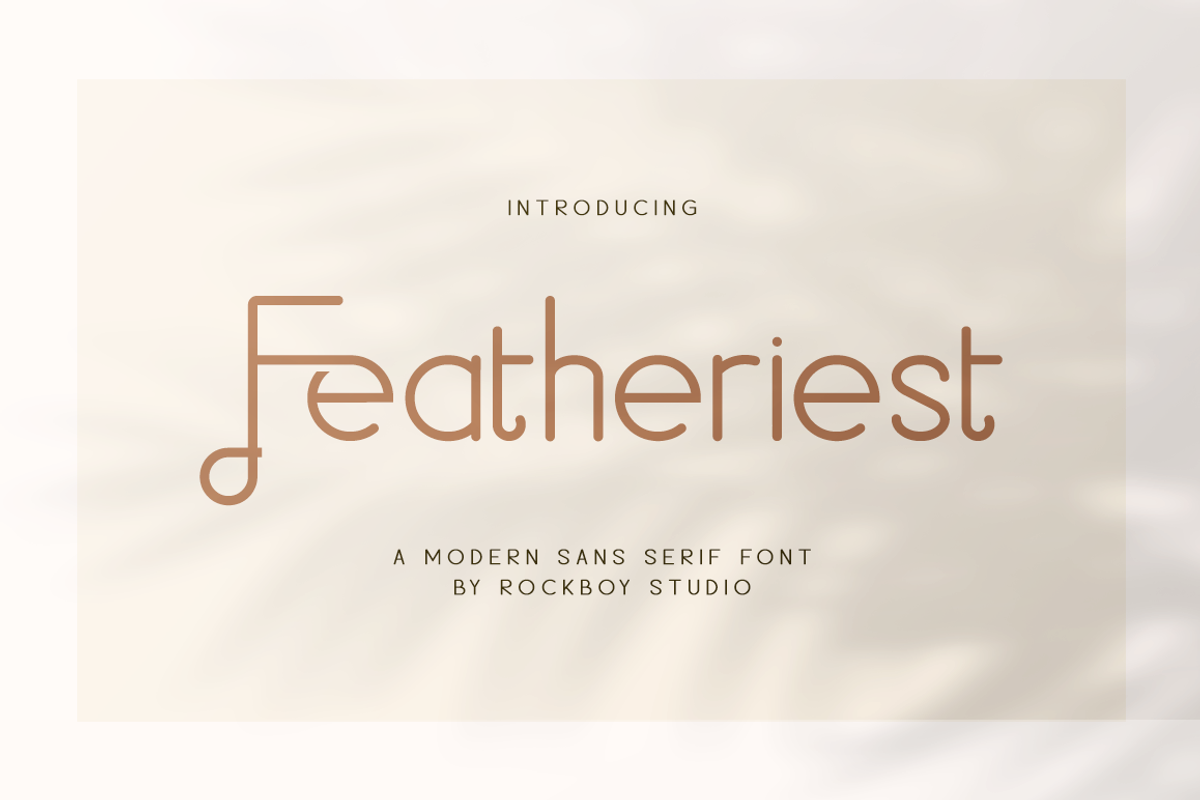 Featheriest - Business Font, a Sans Serif Font by RockboyStd (Photo 1 of 12)