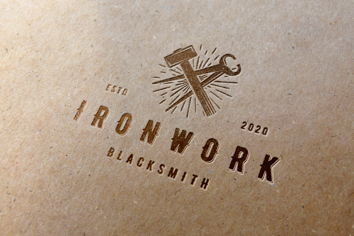 Blacksmith Tools Logo Template, a Branding & Logo Template by vectorwithin (Photo 3 of 3)