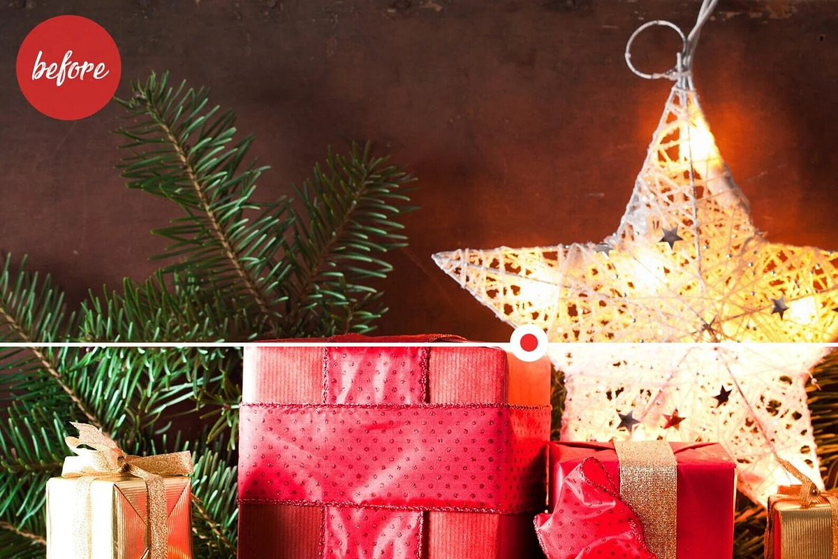 10 Christmas Gifts Lightroom Presets, a Preset Add-On by LucaTheme (Photo 3 of 9)